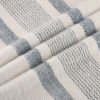 20" Blue and White Striped Throw Pillow