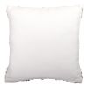 20" White and Natural Diamond Throw Pillow