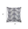 20" Navy and White Geometric Throw Pillow