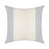 22" Blue Striped Cotton Throw Pillow
