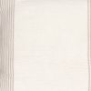 22" Beige and Ivory Striped Cotton Throw Pillow