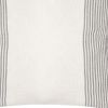22" Gray and Ivory Striped Cotton Throw Pillow