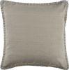Set of Two Light Gray Cotton Throw Pillow