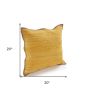 Set of Two Yellow Cotton Throw PillowS