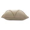 Set of Two Taupe and Brown Diamond Cotton Throw Pillow With Fringes