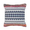 Set of Two Blue Geometric Cotton Throw Pillow