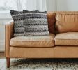 Set of Two 18" Black Gray and Ivory Striped Cotton Blend Throw Pillows with Texture
