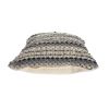 Set of Two 18" Black Gray and Ivory Striped Cotton Blend Throw Pillows with Texture