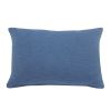Set of Two 16" X 24" Blue Diamond Cotton Lumbar Throw Pillow With Fringe