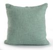 Set of Two Green Diamond Cotton Throw Pillow With Fringe