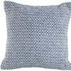 Set of Two Blue Chevron Cotton Throw Pillow