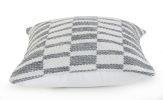 Set of Two 18" Gray Geometric Cotton Throw Pillows