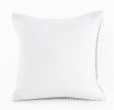 Set of Two Beige Chevron Cotton Throw Pillow