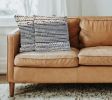 Set of Two 18" Blue And Ivory Cotton Throw Pillows with Texture