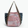 ILEA - [Red Smile Pig] 100% Cotton Eco Canvas Shoulder Tote Bag / Shopper Bag / Multiple Pockets