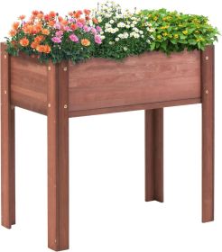 31x31x16 inch Raised Garden Bed with Legs, Elevated Wooden Planter Box for Outdoor Plants Flowers Fruits Vegetable Herb Growingg