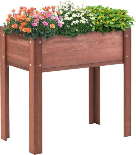 31x31x16 inch Raised Garden Bed with Legs, Elevated Wooden Planter Box for Outdoor Plants Flowers Fruits Vegetable Herb Growingg