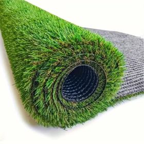 Realistic artificial grass 3.28 feet X 9.84 feet green artificial turf carpet 1.2 inches pile height fake grass mat indoor and outdoor lawn lands
