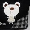 [White Bear] 100% Cotton Canvas Shoulder Tote Bag / Shopper Bag