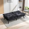 Convertible Sofa Bed Loveseat Futon Bed Breathable Adjustable Lounge Couch with Metal Legs,Futon Sets for Compact Living Space Chenille