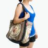 ILEA - [Pedigree Dog] 100% Cotton Eco Canvas Shoulder Tote Bag / Shopper Bag / Multiple Pockets