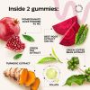 Beets for High Blood Pressure 5000 Mg Beet Root Chews with Pomegranate 2 Pack Juice Powder Nitric Oxide Gummies for Energy Cardio Health Gummy Supplem
