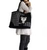 [White Bear] 100% Cotton Canvas Shoulder Tote Bag / Shopper Bag