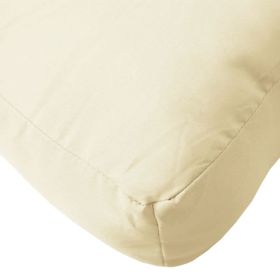 vidaXL Pernă de paleți, crem, 60x40x12 cm, material textil
