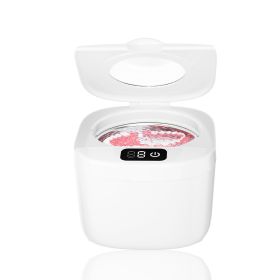 Ultrasonic Cleaner Retainer Cleaner  43kHz Ultrasonic Teeth Cleaning Pods For Oral Protective Dentures  Professional Cleaning Aligner Bracket Nig (Color: White)
