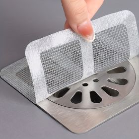 Floor Drain Sticker, Bathroom Hair Filter, Toilet Sewer Debris Filter, Anti-blockage, Screen Repair Self-adhesive Net, Super Practical (Option: 200PCS)