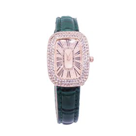 Watch Ladies Fashion Suit Drainage Women's (Color: Green watch)