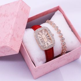 Watch Ladies Fashion Suit Drainage Women's (Color: Red suit)