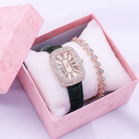 Watch Ladies Fashion Suit Drainage Women's (Color: Green suit)