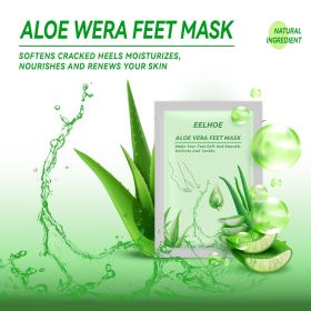 Kameel Melk Voet Masker Alo�� Vera Peeling Voeten Masker Exfoliating Sok Scrub Voor Pedicure Anti Crack Verwijderen Dode Huid Voet patch Care (Color: Green)