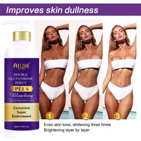 AILKE Glutathione Bleaching Cream, Advanced Lightening Lotion, Glowing Cream For Inner Thighs, Bikini Area Underarms, Natural (Color: Body Lotion)