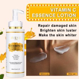 AILKE Vitamin C Brightening Body Lotion, Anti-Wrinkle, Skin Firming, Even Skin Tone Body Cream,With Hyaluronic Acid, Shea Butter (Color: Body Lotion)