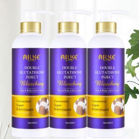 AILKE Bleaching Skin Care, With Double Glutathione, Lightening, Moisturizing, Remove Dark Spots, Melanin, Skin Glowing Face Care (Color: 3pack lotion)