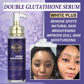 AILKE Bleaching Skin Care, With Double Glutathione, Lightening, Moisturizing, Remove Dark Spots, Melanin, Skin Glowing Face Care (Color: 100ML SERUM)