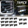 16 solar outdoor deck lights, garden lights, atmosphere lights, LED walk lights, light source control, suitable for balconies, terraces, stair fences