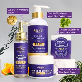AILKE Skin Lightening Bleaching Cream, Remove Melanin, Black Spots, Cleaning, For Dark Skin, Black Skin, And Caramel Skin (Color: 4 In 1 Set)