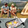 Portable Folding Picnic Double Chair with Umbrella, Table & Cooler ��� Beach Camping Chair, Red/Gray Palm Tree Design