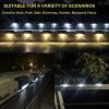16 solar outdoor deck lights, garden lights, atmosphere lights, LED walk lights, light source control, suitable for balconies, terraces, stair fences